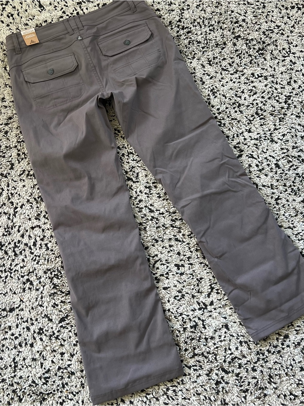 PrAna Halle Pants Grey Moonrock Roll Up Hiking Convertible Women’s 12 New - Picture 12 of 16